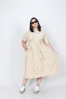 שמלת בריטני צהוב משובץ