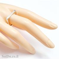 טבעת נישואין מרובעת מכסף RG6012