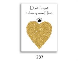 סט של 4 תמונות השראה  שחור, לבן וזהב 074