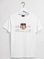 טי שרט GANT GOLD צבע לבן