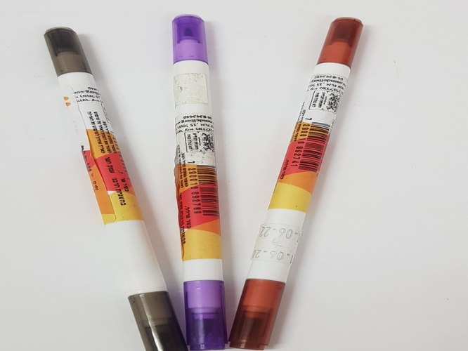 עט סימון דק תכלת