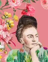 מחברת כריכה קשה - פרידה קאלו פרחונית