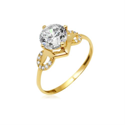 טבעת זהב עם זרקונים|טבעת מיוחדת