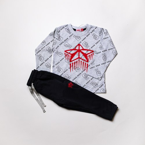 חליפת בנים טריקו כוכב מלאנג'