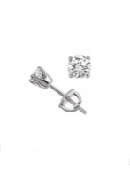 עגילי יהלומים צמודים 60 נקודות בזהב 14 קאראט