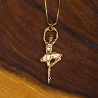 שרשרת מחול רקדנית בינונית מוזהבת