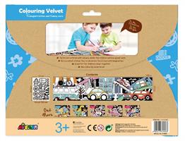 פוסטר קטיפה לצביעה + מדבקות - תחבורה