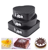 תבנית עוגה - סט הכולל 3 יחידות בצורות שונות