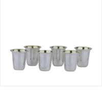 שישיית כוסות ליקר כסף טהור 925 חלק