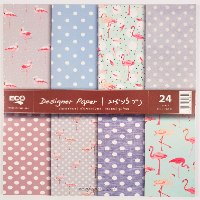 מארז נייר לעיצוב 120 גר' - פלמינגו 20X20