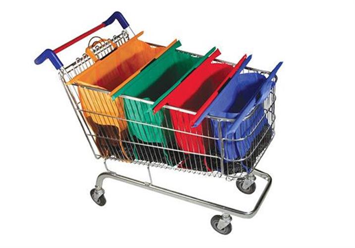 טרולי בג, סט 4 תיקי קניות המתלבשים עם עגלת הסופר