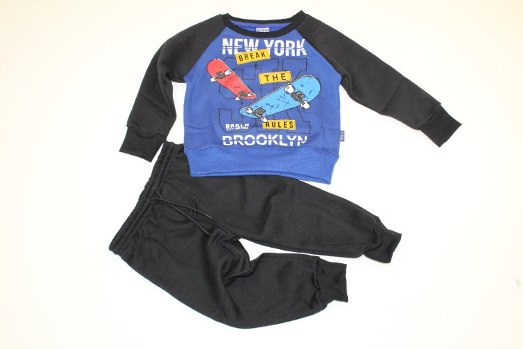 חליפת פוטר בנים N.Y כחול