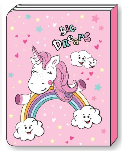 "LOOPY תיקיית ניילונים A4 בנות : חד קרן קשת בענן"