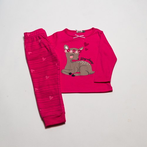 פיג'מת בנות אינטרלוק אייל פוקסיה