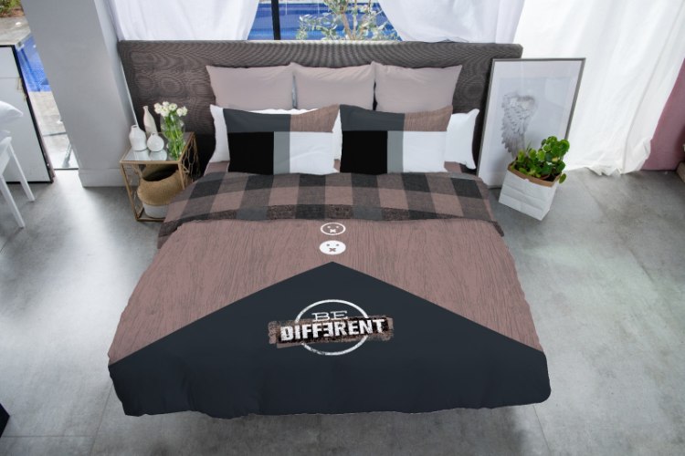 סט מלא זוגי דגם דיפרנט 100% כותנה פלנל מבית ורדינון