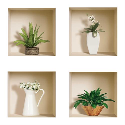 רביעיית מדבקות קיר נישה דגם 400