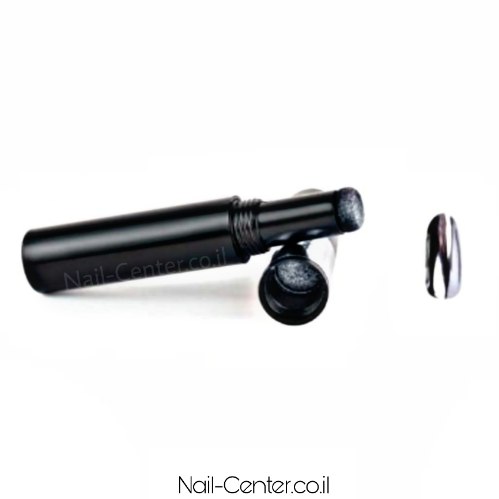 עט אבקה מטאלית - מראה כסוף