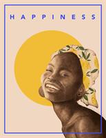 HAPPINESS- הדפס ציור על קנבס גדול