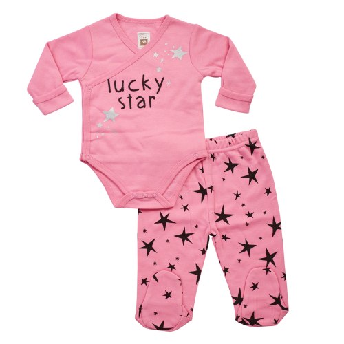 חליפת חזייה כוכב מזל ורוד מסטיק