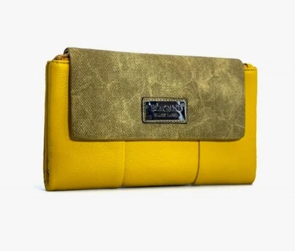 ארנק דמוי עור גדול חרדל 4061