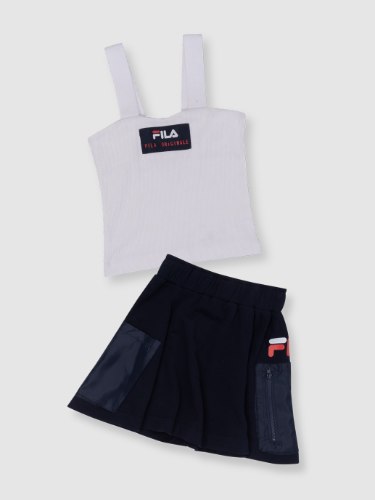 חליפת חצאית FILA ריב לבן 6-16