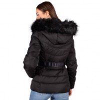 מעיל GUESS שילוב פרווה שחור