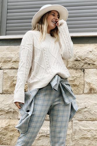 סריג קטיפתי קולין טקסטורה