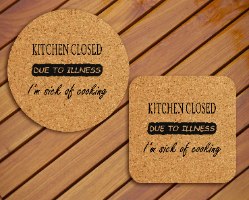 Kitchen closed coaster