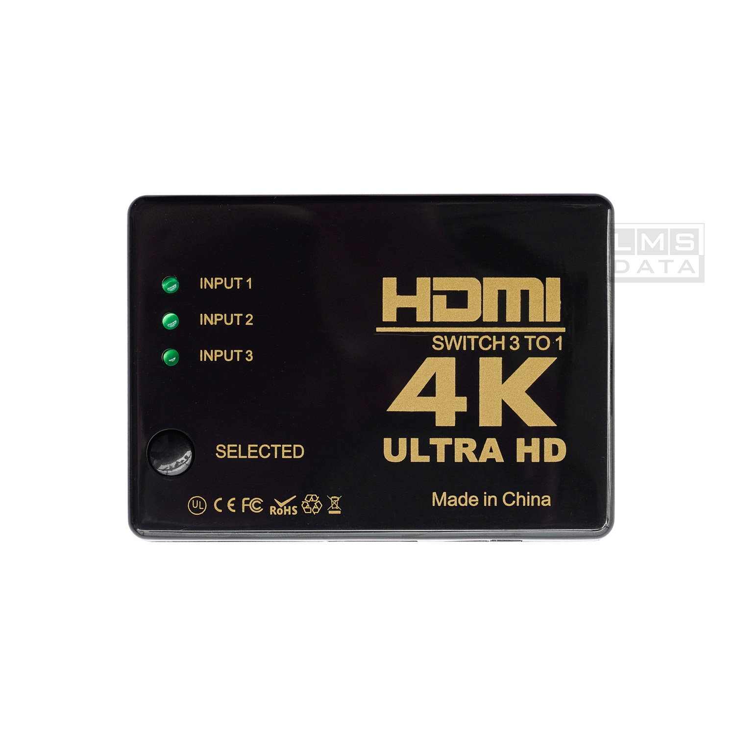 מפצל HDMI לחיבור 3 יציאות HDMI שונות למסך 1 מבית LMS DATA