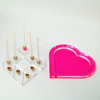 חנוכיית טנגרם לב