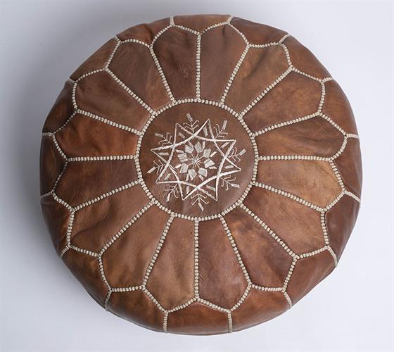 פוף עור חום בהיר