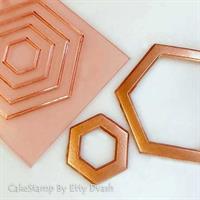 תבנית משושה גאומטרי | ליצירה בשוקולד | תבנית משושה לקישוט עוגות מיוחדות