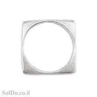 טבעת נישואין מרובעת מכסף RG6012