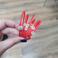 צמיד סיליקון עם צ'ארם זהב וזרקונים  לבחירה