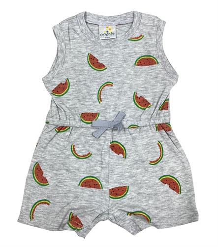 אוברול גופיה אבטיחים אפור מלאנג'