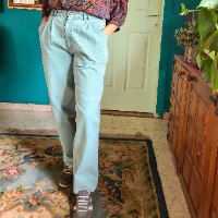 ג'ינס באגי טורקיזי מופלא מידה S/M