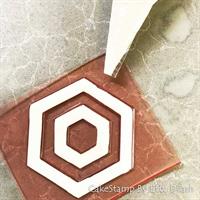 תבנית משושה גאומטרי | ליצירה בשוקולד | תבנית משושה לקישוט עוגות מיוחדות