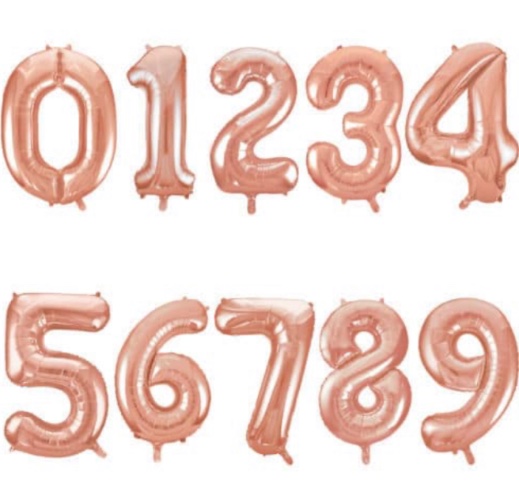 בלון הליום מספר גולדן רוז