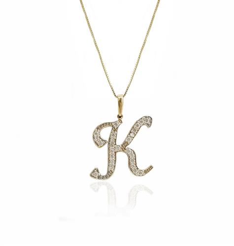 שרשרת זהב אות K|שרשרת זהב אות באנגלית
