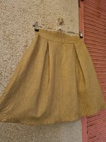חצאית פשתן איטלקית מפוארת מידה S