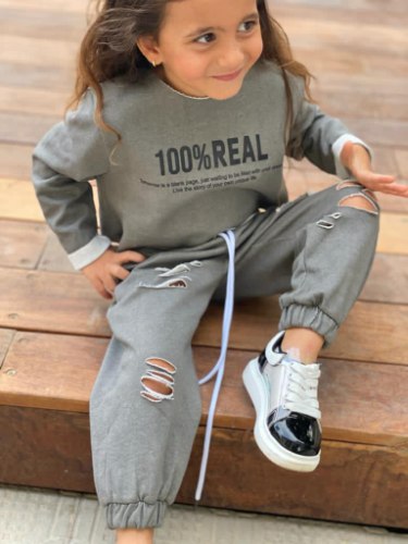 מכנס קרעים אפור