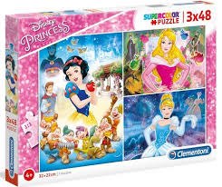 3 פאזלים - 48 חלקים - נסיכות דיסני