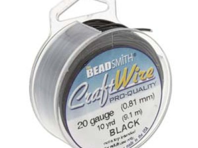 חוט מתכת פיסולי 0.4 - שחור 27 מ BEADSMIT