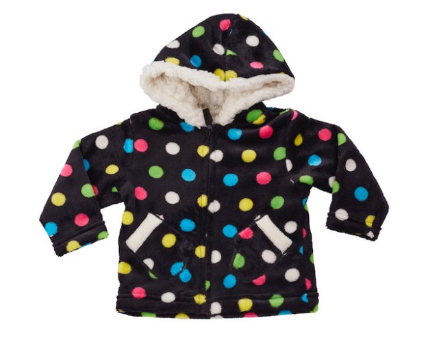 קפוצון פרווה נקודות - שחור/צבעוני