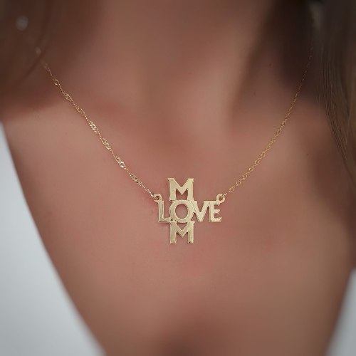 שרשרת " LOVE-MOM " מצטלבת דגם LA030
