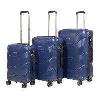 סט 3 מזוודות קשיחות איכותיות SWISS  - צבע כחול