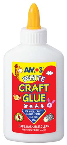 דבק יצירה לבן AMOS - 120 גר'