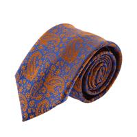 עניבה קלאסית פייזלי חום כחול