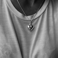 שרשרת לב רטרו כסף