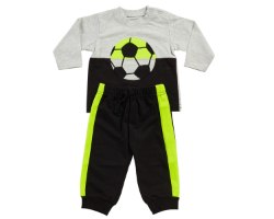 חליפת מעבר כדורגל אפור-ירוק מכנס פרנצ׳ טרי